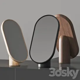 Tre Product Woodturn Table Mirrors